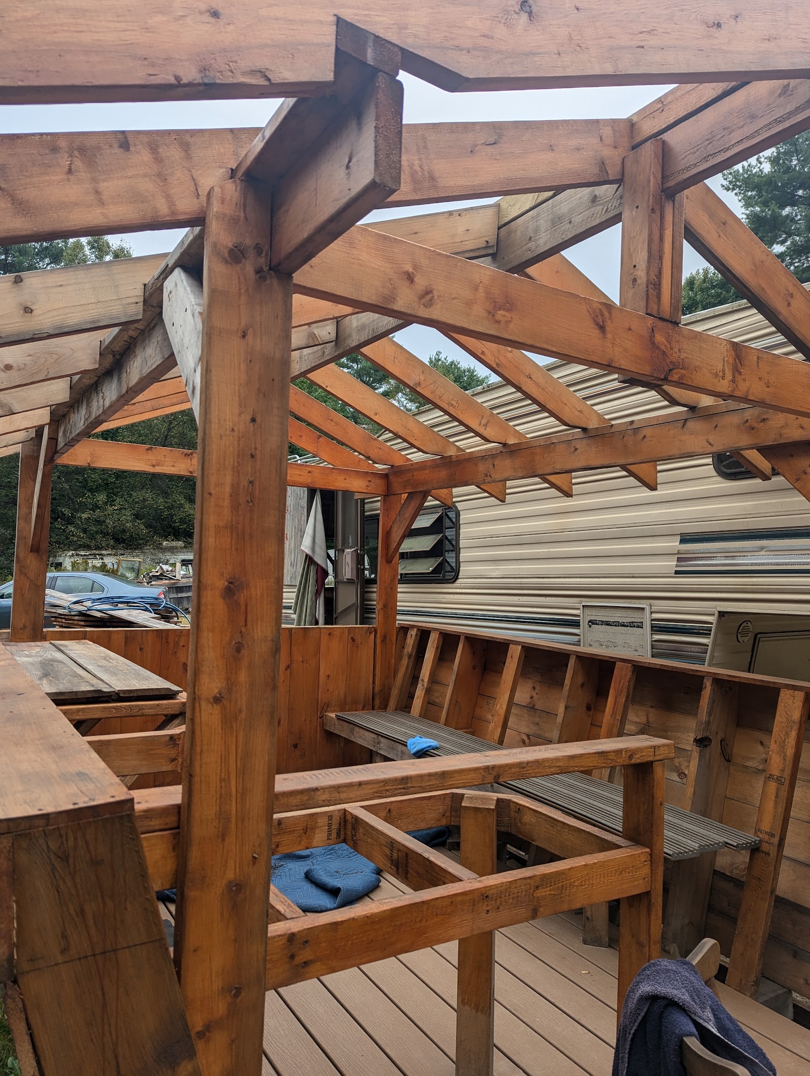 Post-and-beam timber frame structure